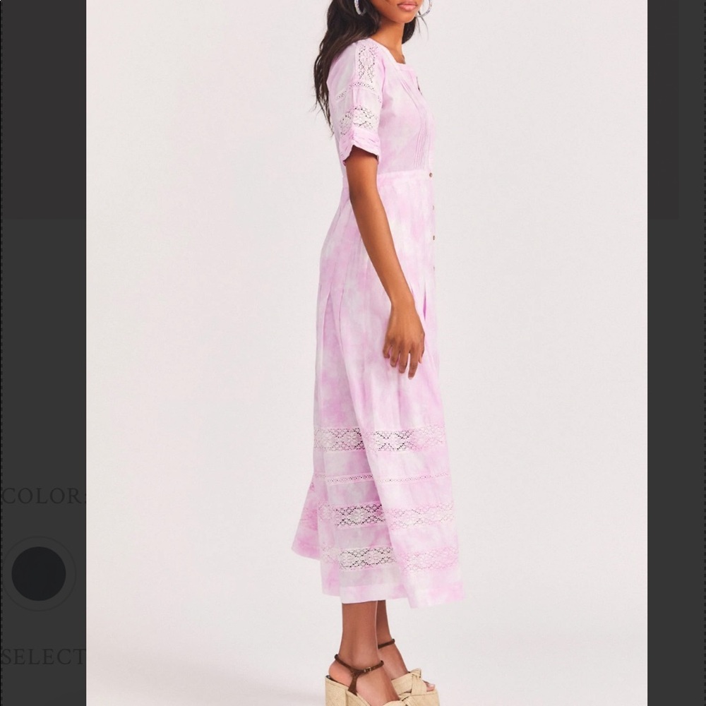 Loveshackfancy Edie midi dress S small